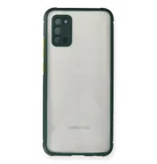 Samsung Galaxy A02S Kılıf Miami Şeffaf Silikon - Koyu Yeşil