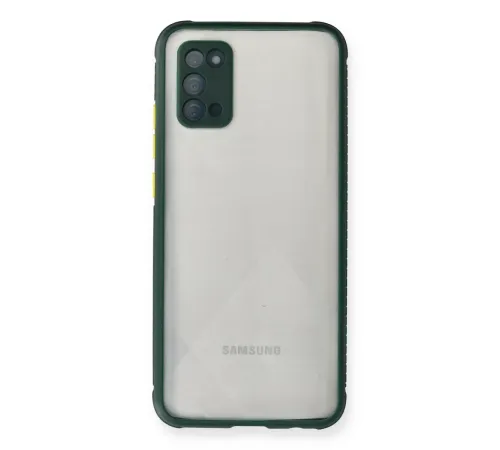 Samsung Galaxy A02S Kılıf Miami Şeffaf Silikon - Koyu Yeşil