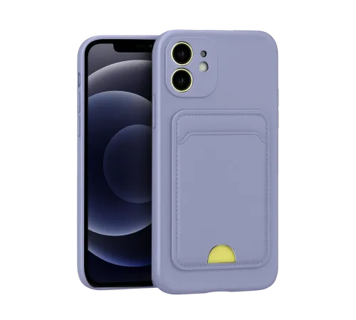 Apple iPhone 11 Kılıf Kelvin Kartvizitli Silikon - Lila