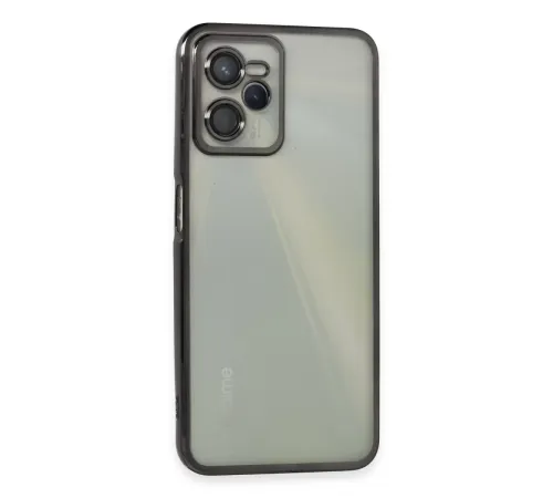 Realme C35 Kılıf Lensli Silikon - Siyah