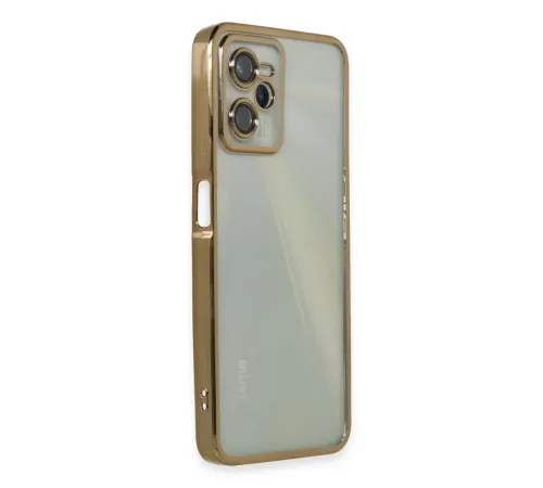 Realme C35 Kılıf Lensli Silikon - Gold