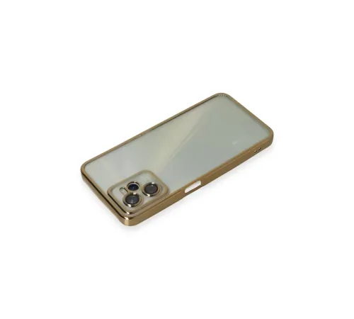Realme C35 Kılıf Lensli Silikon - Gold