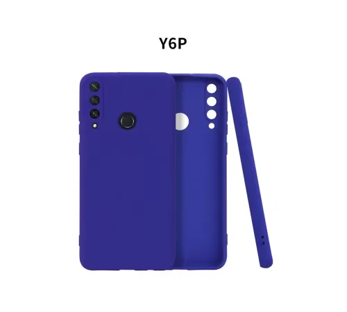 Huawei Y6P Kılıf First Silikon - Lacivert