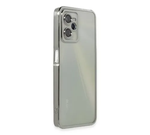 Realme C35 Kılıf Lensli Silikon - Gümüş