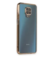 Xiaomi Redmi Note 9 Pro Kılıf Lensli Silikon - Gold