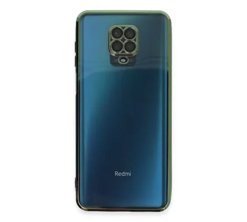 Xiaomi Redmi Note 9 Pro Kılıf Lensli Silikon - Yeşil