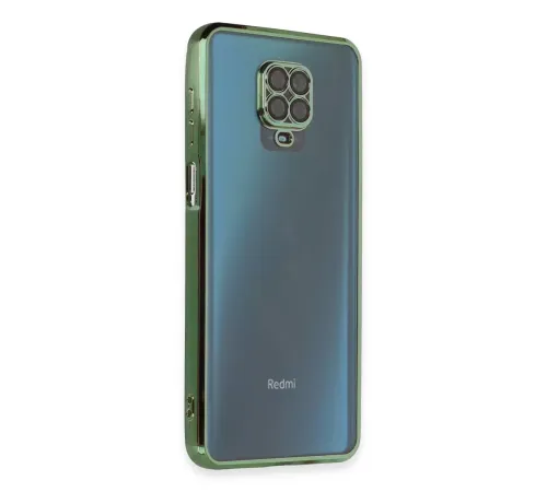 Xiaomi Redmi Note 9 Pro Kılıf Lensli Silikon - Yeşil