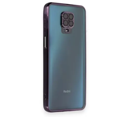 Xiaomi Redmi Note 9 Pro Kılıf Lensli Silikon - Mor
