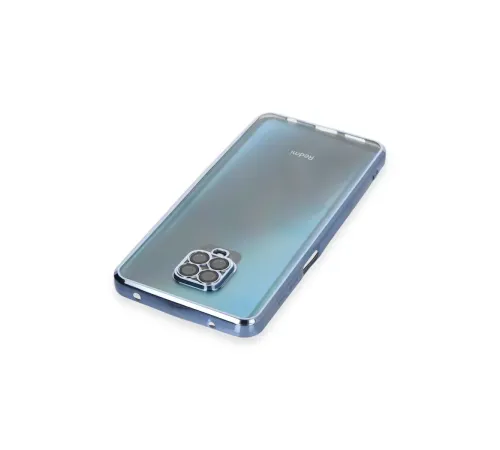 Xiaomi Redmi Note 9 Pro Kılıf Lensli Silikon - Açık Mavi
