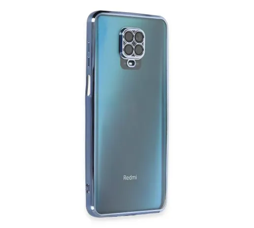Xiaomi Redmi Note 9 Pro Kılıf Lensli Silikon - Açık Mavi