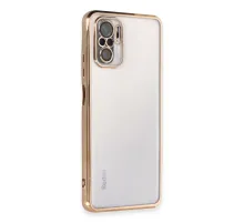 Redmi Note 10 Kılıf Lensli Silikon - Gold