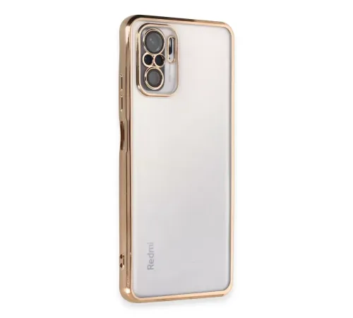 Redmi Note 10 Kılıf Lensli Silikon - Gold