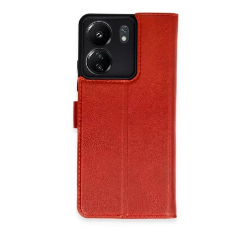 Xiaomi Redmi 13C Kılıf Trend S Plus Kapaklı Kılıf - Kırmızı