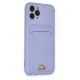 Apple iPhone 11 Pro Kılıf Kelvin Kartvizitli Silikon - Lila
