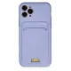 Apple iPhone 11 Pro Kılıf Kelvin Kartvizitli Silikon - Lila