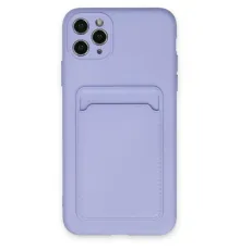 Apple iPhone 11 Pro Max Kılıf Kelvin Kartvizitli Silikon - Lila
