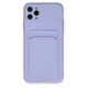 Apple iPhone 11 Pro Max Kılıf Kelvin Kartvizitli Silikon - Lila