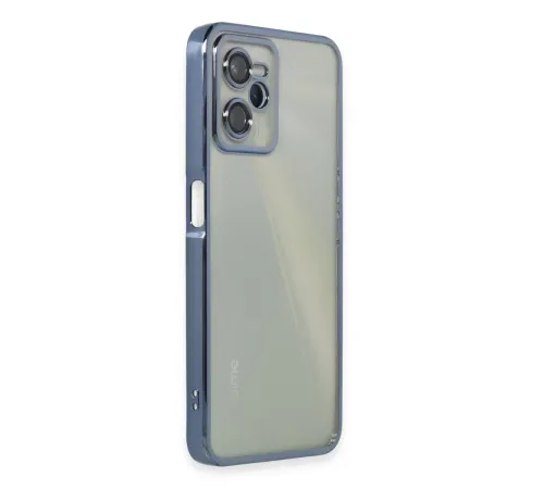Realme C35 Kılıf Lensli Silikon - Açık Mavi