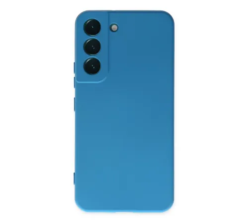 Samsung Galaxy S22 Plus Kılıf Nano içi Kadife Silikon - Mavi