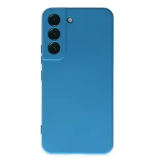Samsung Galaxy S22 Plus Kılıf Nano içi Kadife Silikon - Mavi