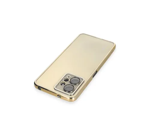 Xiaomi Redmi Note 12 4G Kılıf Lensli Silikon - Gold