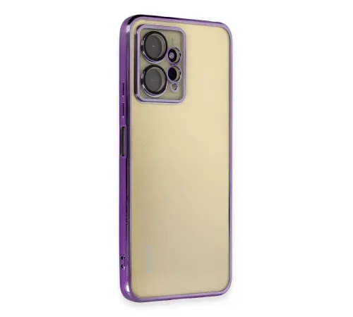 Xiaomi Redmi Note 12 4G Kılıf Lensli Silikon - Mor