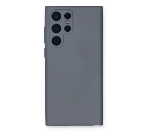 Samsung Galaxy S22 Ultra Kılıf Nano içi Kadife Silikon - Gri