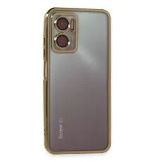 Xiaomi Redmi 10 5G Kılıf Lensli Silikon - Gold