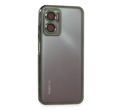 Xiaomi Redmi 10 5G Kılıf Lensli Silikon - Yeşil