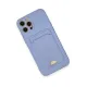 Apple iPhone 12 Pro Max Kılıf Kelvin Kartvizitli Silikon - Lila