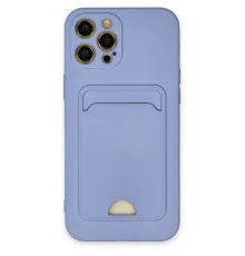Apple iPhone 12 Pro Max Kılıf Kelvin Kartvizitli Silikon - Lila