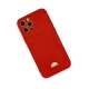 Apple iPhone 12 Pro Max Kılıf Kelvin Kartvizitli Silikon - Kırmızı