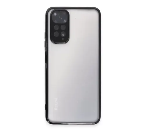 Redmi Note 11 Kılıf Lensli Silikon - Siyah