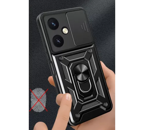 Vivo Y27 Kılıf Pars Lens Yüzüklü Silikon - Gümüş