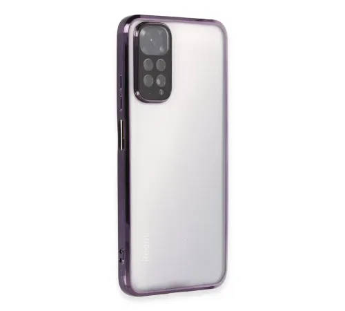 Redmi Note 11 Kılıf Lensli Silikon - Mor