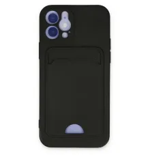 Apple iPhone 12 Kılıf Kelvin Kartvizitli Silikon - Siyah