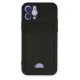 Apple iPhone 12 Kılıf Kelvin Kartvizitli Silikon - Siyah