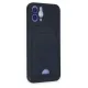 Apple iPhone 12 Kılıf Kelvin Kartvizitli Silikon - Lacivert