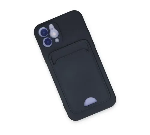 Apple iPhone 12 Kılıf Kelvin Kartvizitli Silikon - Lacivert