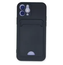 Apple iPhone 12 Kılıf Kelvin Kartvizitli Silikon - Lacivert