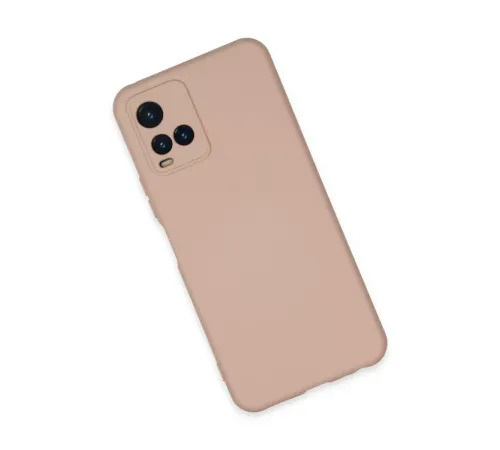 Vivo Y21S Kılıf Nano içi Kadife Silikon - Pudra