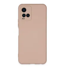 Vivo Y21S Kılıf Nano içi Kadife Silikon - Pudra