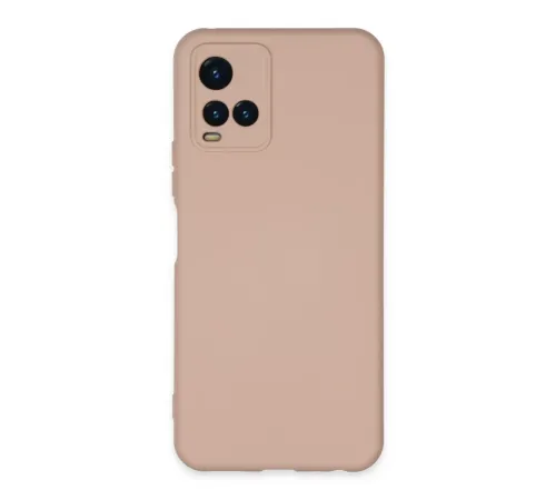 Vivo Y21S Kılıf Nano içi Kadife Silikon - Pudra