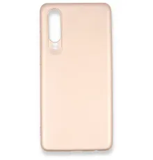 Huawei P30 Kılıf First Silikon - Rose Gold