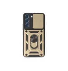 Samsung Galaxy S24 Kılıf Pars Lens Yüzüklü Silikon - Gold