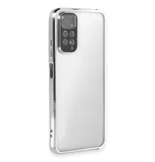 Redmi Note 11 Kılıf Lensli Silikon - Gümüş