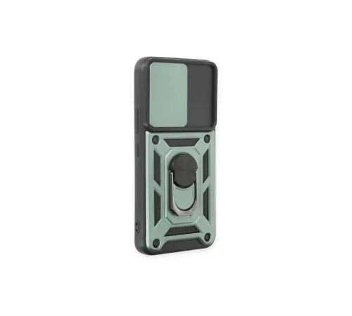 Samsung Galaxy S24 Kılıf Pars Lens Yüzüklü Silikon - Yeşil