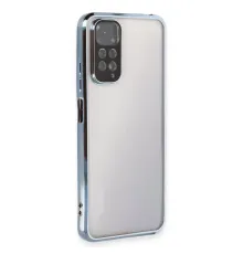 Redmi Note 11 Kılıf Lensli Silikon - Açık Mavi