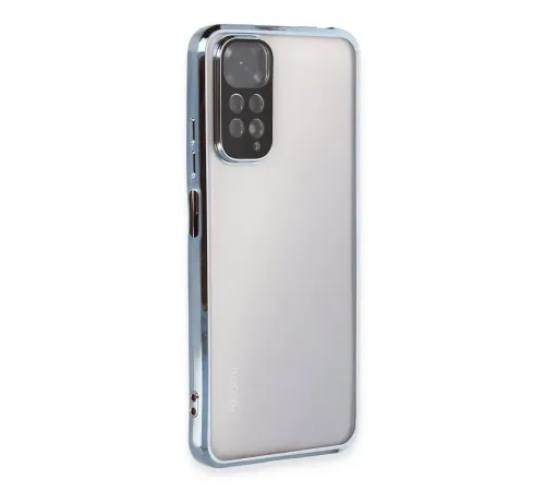 Redmi Note 11 Kılıf Lensli Silikon - Açık Mavi