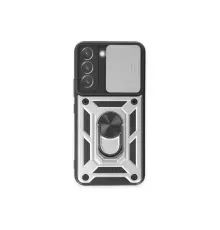 Samsung Galaxy S24 Kılıf Pars Lens Yüzüklü Silikon - Gümüş